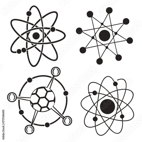 Atomic and Molecular Structure Icons science molecule