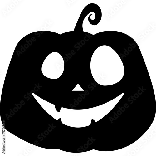 halloween pumpkin face silhouette illustration vector decoration 