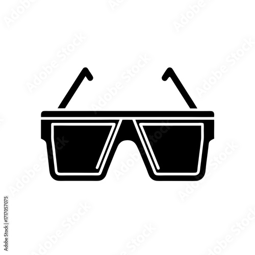 augmented reality glasses icon isolated on white