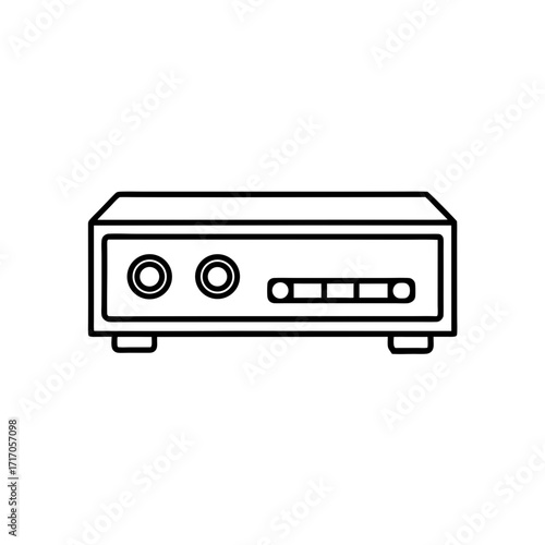 av receiver icon isolated on white