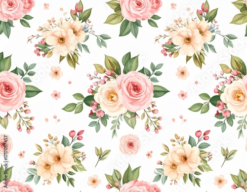 seamless pattern with roses