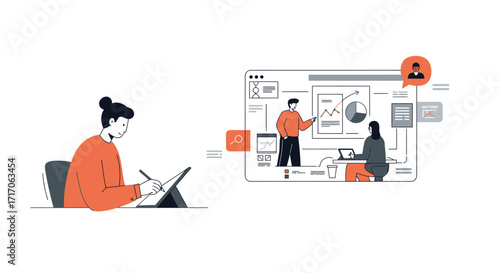 Sophisticated Minimalist Vector Art for Elite Corporate Branding and Professional Tech Marketing