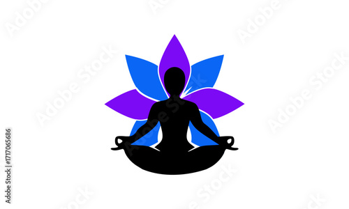 Yoga Meditation Unique Design Logo