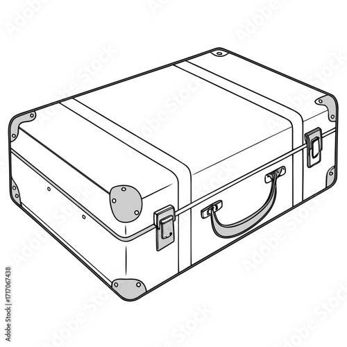 Classic Luggage Case With Metal Clasps suitcase travel