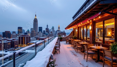 an evening view of a cityscape from a high vantage point