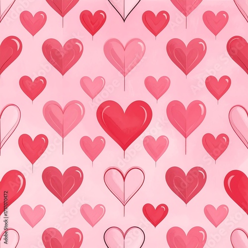 Heart-shaped lollipop pattern