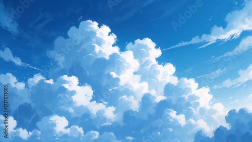A beautiful and dreamy of a bright blue sky