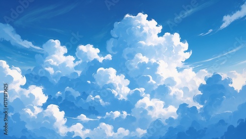 A beautiful and dreamy of a bright blue sky