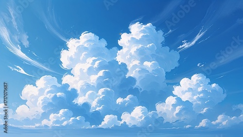 A beautiful and dreamy of a bright blue sky