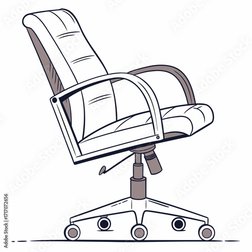 Office Chair with Subtle Color Accents desk chair swivel chair