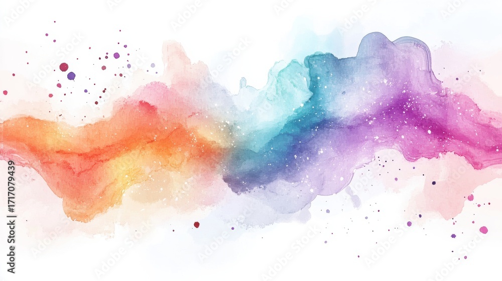 Obraz premium Abstract watercolor painting in vibrant colors