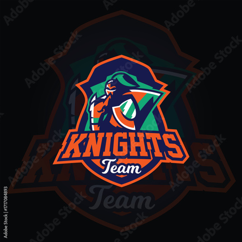 Knights team logo esports gaming logo vector gaming logo