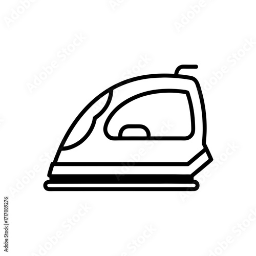 clothes iron icon isolated on white