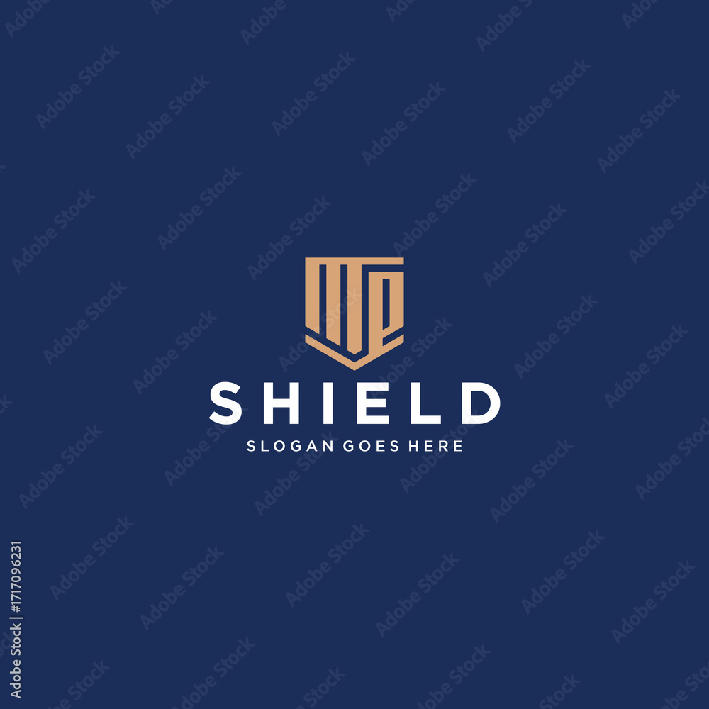 Obraz premium ME Shield Logo Design Inspiration 
