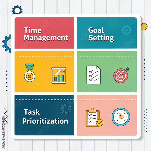 Time Management and Goal Setting Infographic