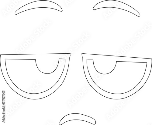 Cartoon Expression Eyes Icon. emotions and expressions Smile eyes look away .Cartoon retro faces Vintage emotional face with mascot characters funny faces, eyes and mouths elements.