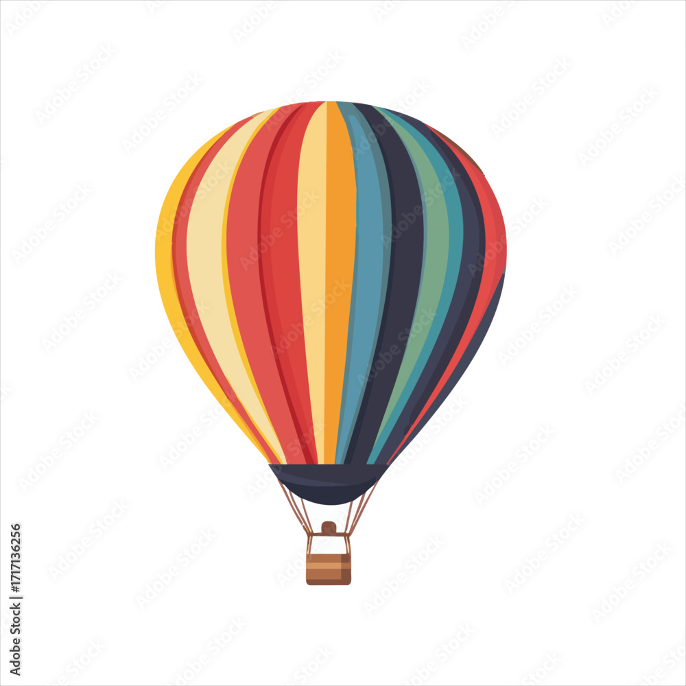 Naklejka premium Colorful hot air balloon illustration