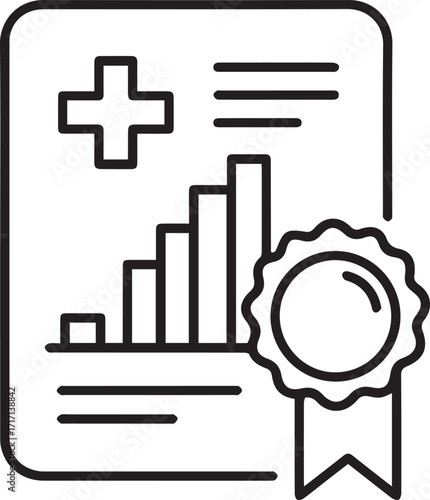 Track healthcare performance metrics, analyze medical data, and improve clinical outcomes using this professional icon originally created as vector art.
