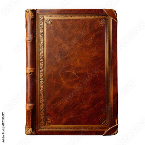 old book cover on transparent background.
