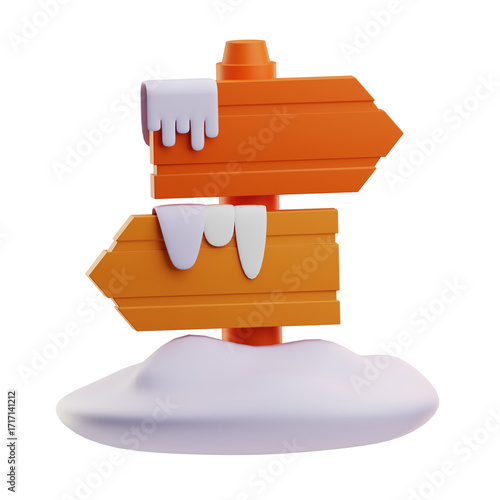 Playful directional signs for travel, navigation, or outdoor adventure branding in digital and print marketing.