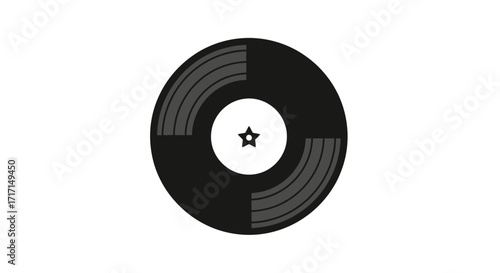Retro vinyl record illustration symbolizing music culture and nostalgic entertainment style