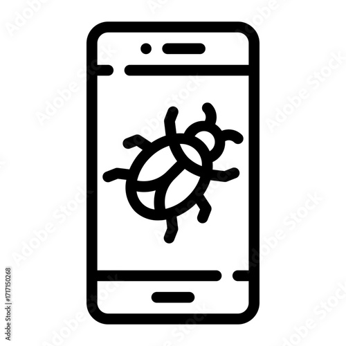 malware line icon