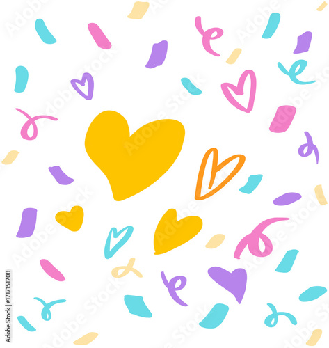 seamless pattern with hearts