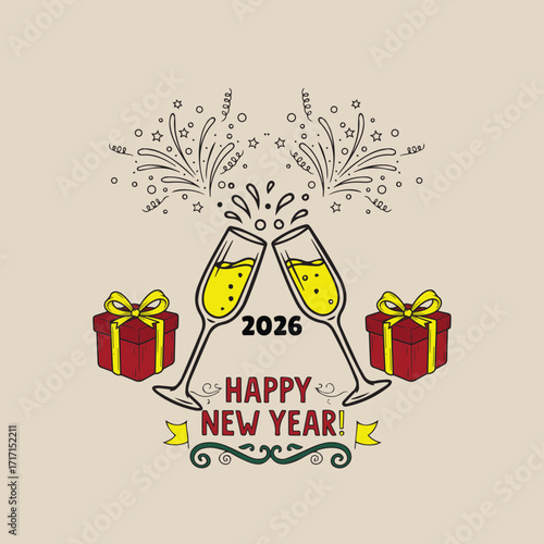 happy 2026 new year asset design resource