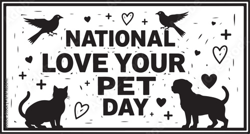 National love your pet day banner