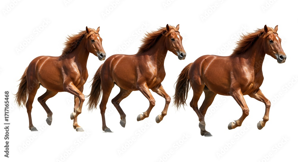 Obraz premium Three horses running