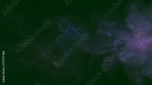 Wide spread of small, scattered confetti gently settling on an invisible surface, isolated on a green background residue, invisible surface, wide spread