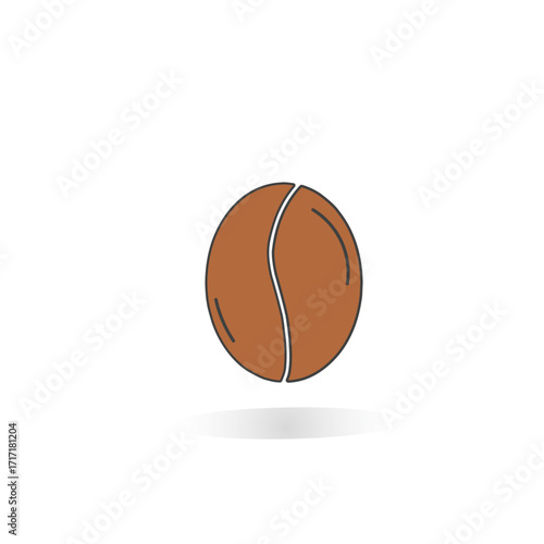Isolated Coffee Bean Illustration
