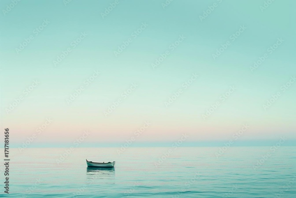 Obraz premium boat at sunset
