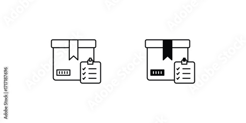 Box icon with white background vector stock illustration