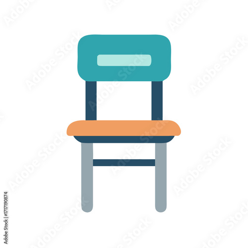  Creative School Chair Illustration Icon