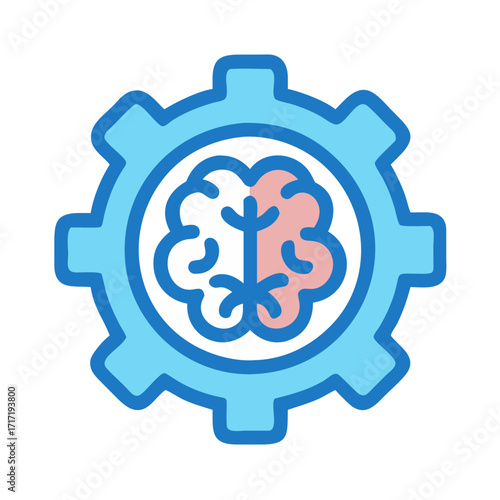  Brain Gear Icon for Cognitive Development