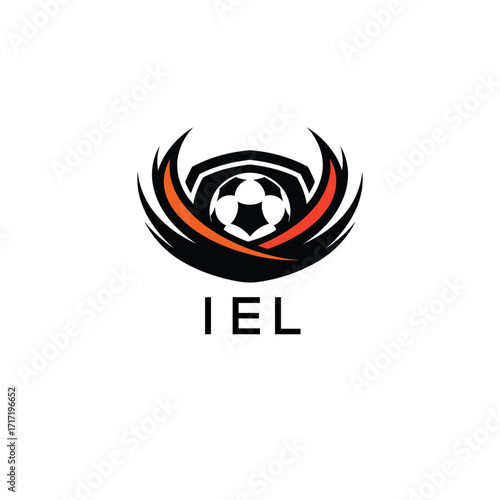 IEL Football Company logo. IEL football academy logo design for entrepreneur and business. IEL Branding Design best icon.
