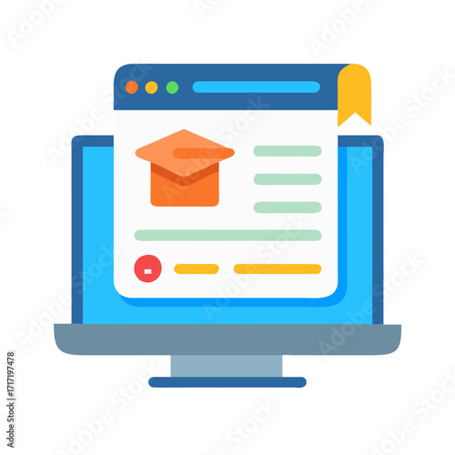  Simple Online Course Icon for Education
