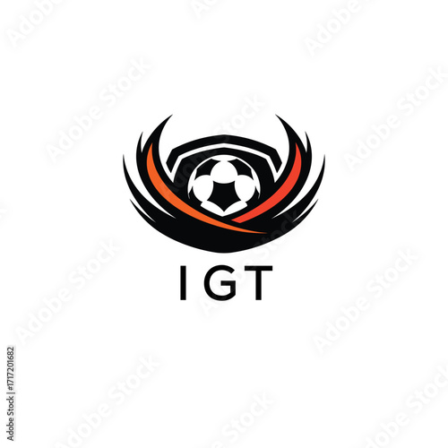 IGT Football Company logo. IGT football academy logo design for entrepreneur and business. IGT Branding Design best icon.
