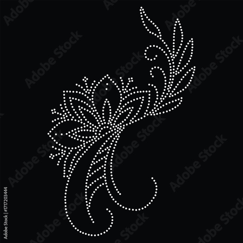 Crystal bling appique transfer rhinestone design, Casual Rhinestone template