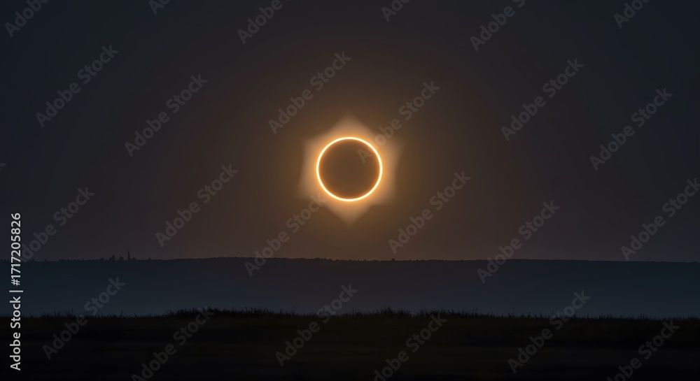 Fototapeta premium Ring of fire solar eclipse