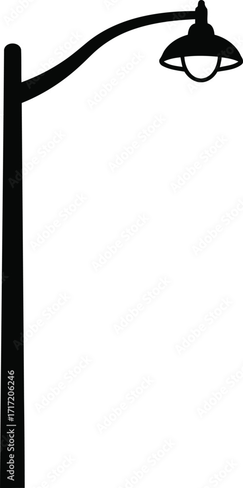 Φωτογραφία Elegant street lamp silhouette classic outdoor lighting fixture isolated on whit