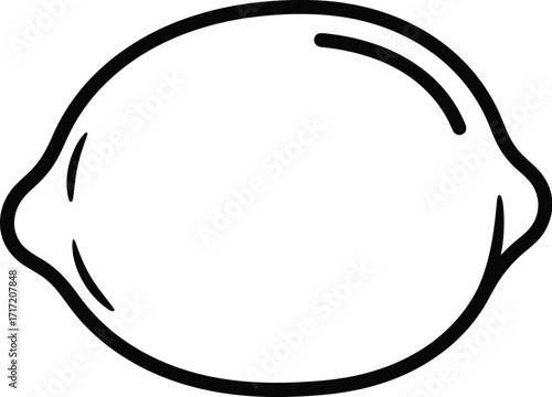 Vector art of lemon fruit in simple clean style