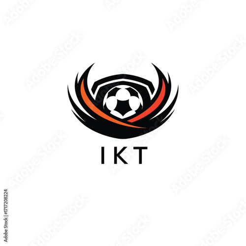 IKT Football Company logo. IKT football academy logo design for entrepreneur and business. IKT Branding Design best icon.
