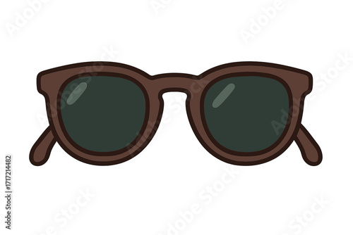 Sunglasses vector icon. Summer glasses flat style cartoon illustration. Sun protection eyewear accessory. Retro vintage fashion for beach holiday, travel and vacation. Cool stylish look.