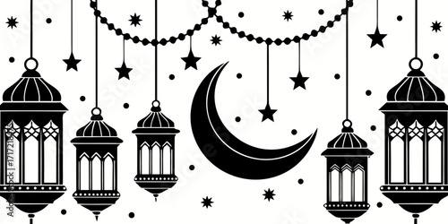 Create a high-resolution image featuring elegant Arabic calligraphy that says 'عيدكم مبارك' (Eidkum Mubarak) in a bold, artistic style. Use a modern black and gold color palette. Include the English t