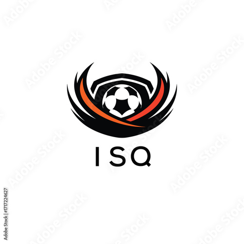ISQ Football Company logo. ISQ football academy logo design for entrepreneur and business. ISQ Branding Design best icon.
