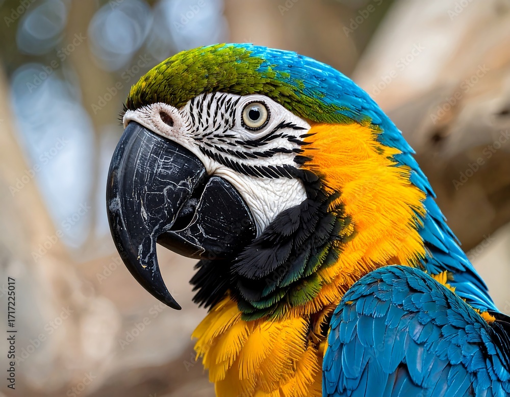 Obraz premium Close-up of a vibrant parrot (2)