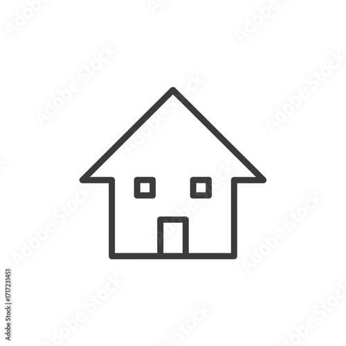 Simple home icon representing modern living, real estate, and minimalist design for websites, apps, and graphic design projects