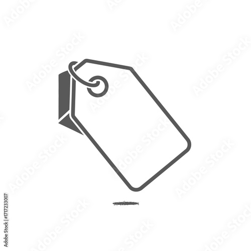 Modern blank tag icon for stylish product pricing and retail promotions, a simple price tag for online shops and marketing designs ready for your text